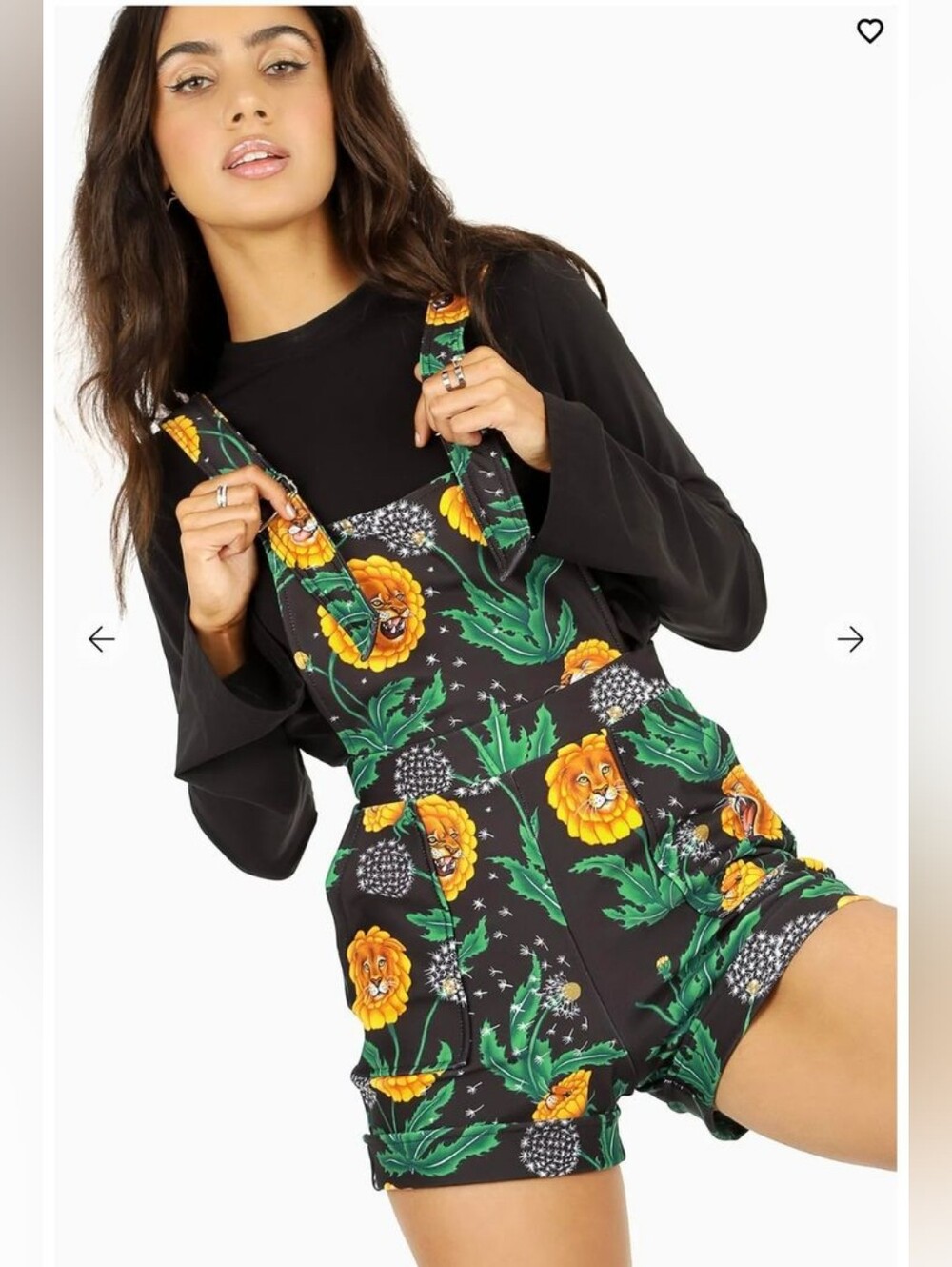 Blackmilk Dandylions Short Overalls
